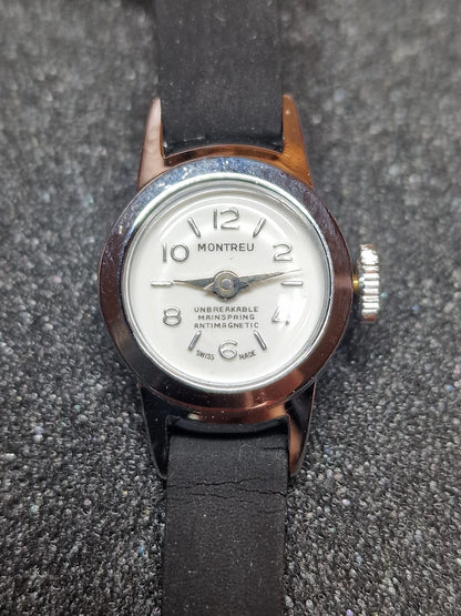 💎 Tiny Vintage Ladies' Watch "MONTREU" – 1950s/60s, Hand-Wound, Swiss Made, Unworn
