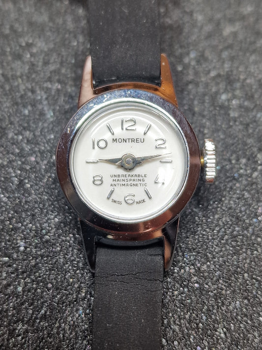 💎 Tiny Vintage Ladies' Watch "MONTREU" – 1950s/60s, Hand-Wound, Swiss Made, Unworn