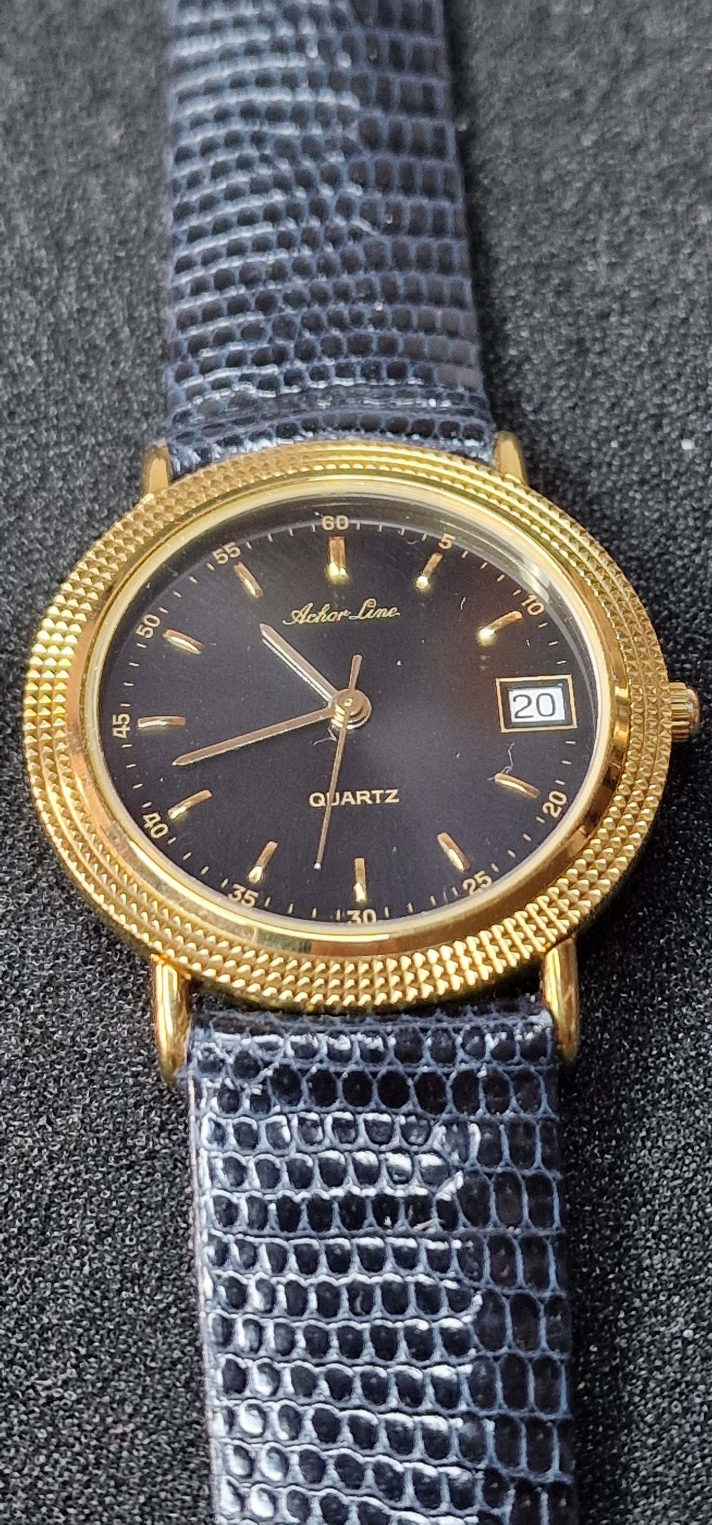 ⚓ Vintage 80s/90s Quartz Watch "ANCHOR LINE" – 7 Jewels, 31mm, New Battery, Unworn