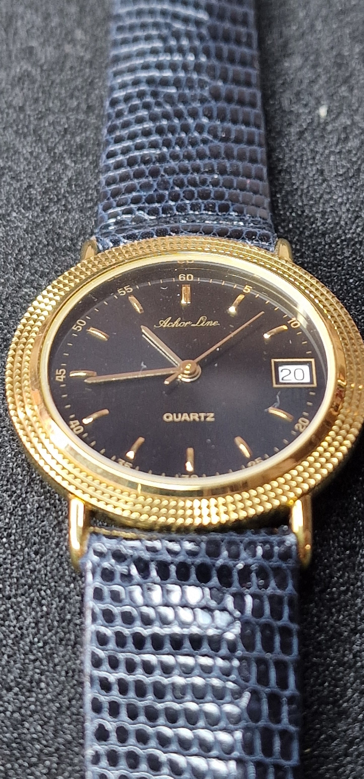 ⚓ Vintage 80s/90s Quartz Watch "ANCHOR LINE" – 7 Jewels, 31mm, New Battery, Unworn