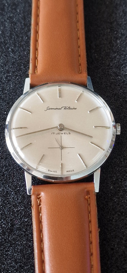 ⌚ Vintage Hand-Wound Watch "Germinal Voltaire" – Swiss Made, 34mm, Excellent Condition