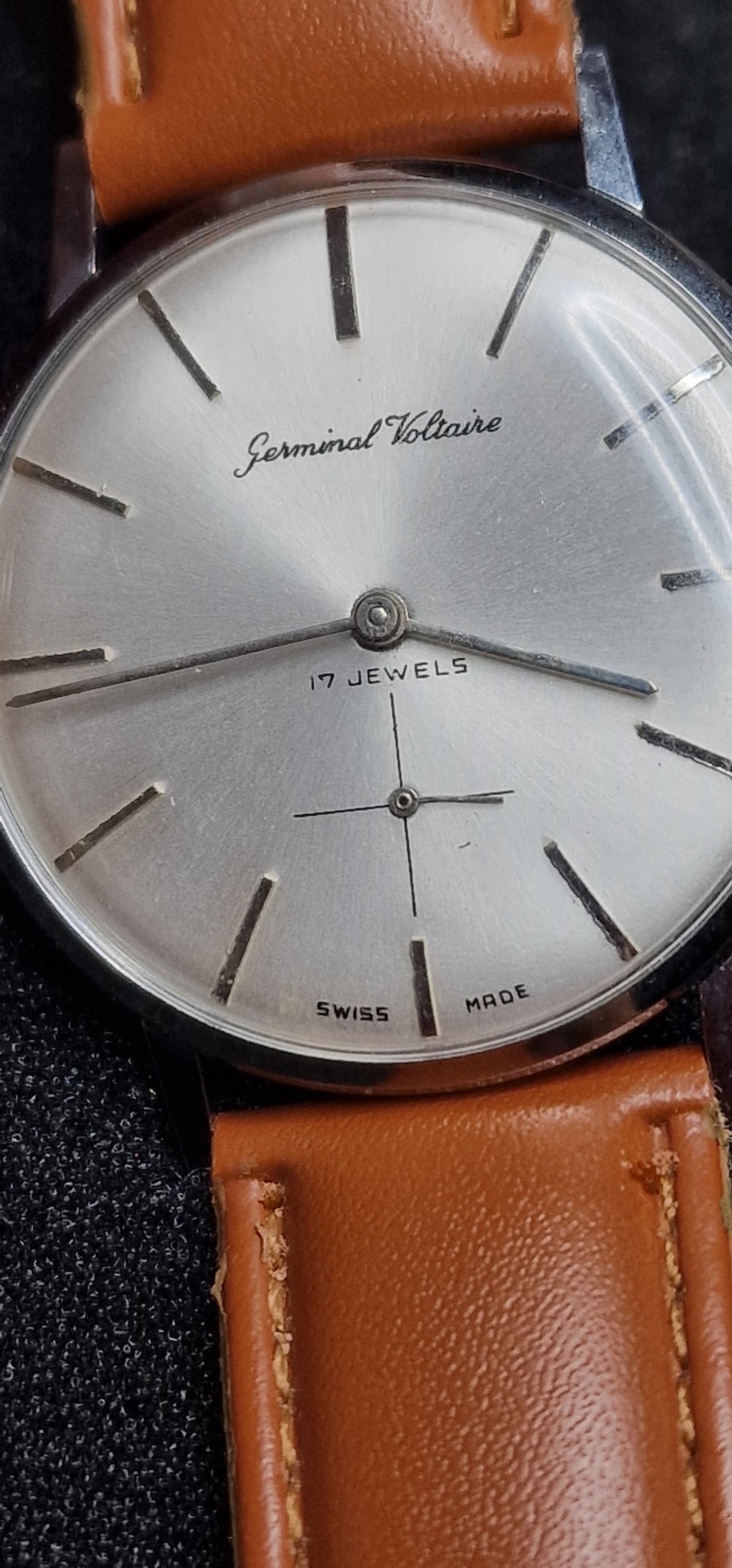 ⌚ Vintage Hand-Wound Watch "Germinal Voltaire" – Swiss Made, 34mm, Excellent Condition