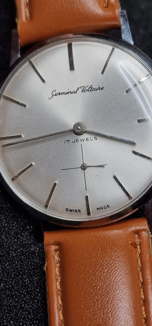 ⌚ Vintage Hand-Wound Watch "Germinal Voltaire" – Swiss Made, 34mm, Excellent Condition