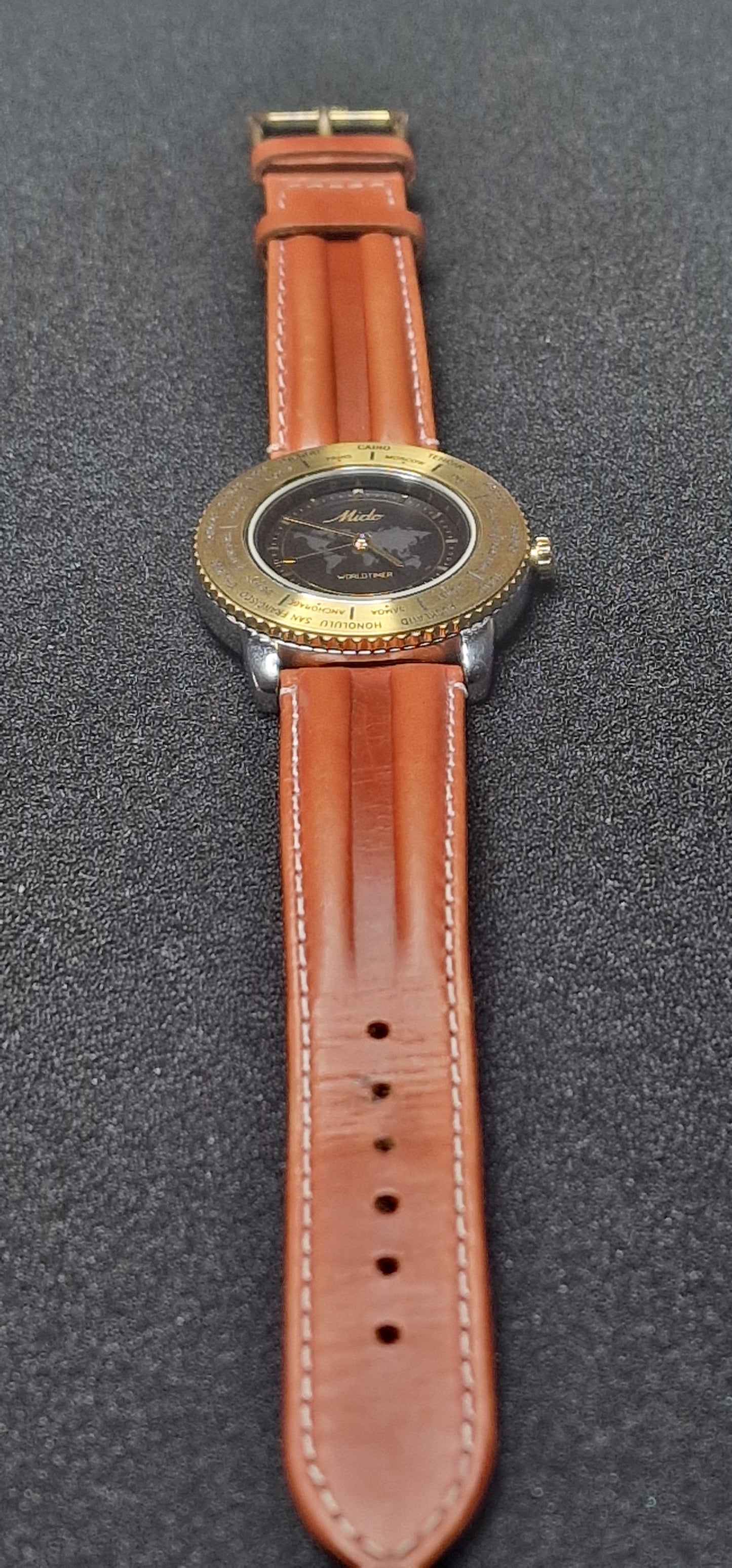 🌍 Exclusive MIDO Worldtimer Men's Watch – Swiss Made, 39mm, Quartz, World Time Function
