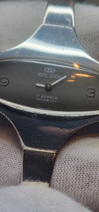 🕰️ Unworn Vintage Watch "Rotic 2000" – .925 Sterling Silver Case & Strap, Hand-Wound, 31mm