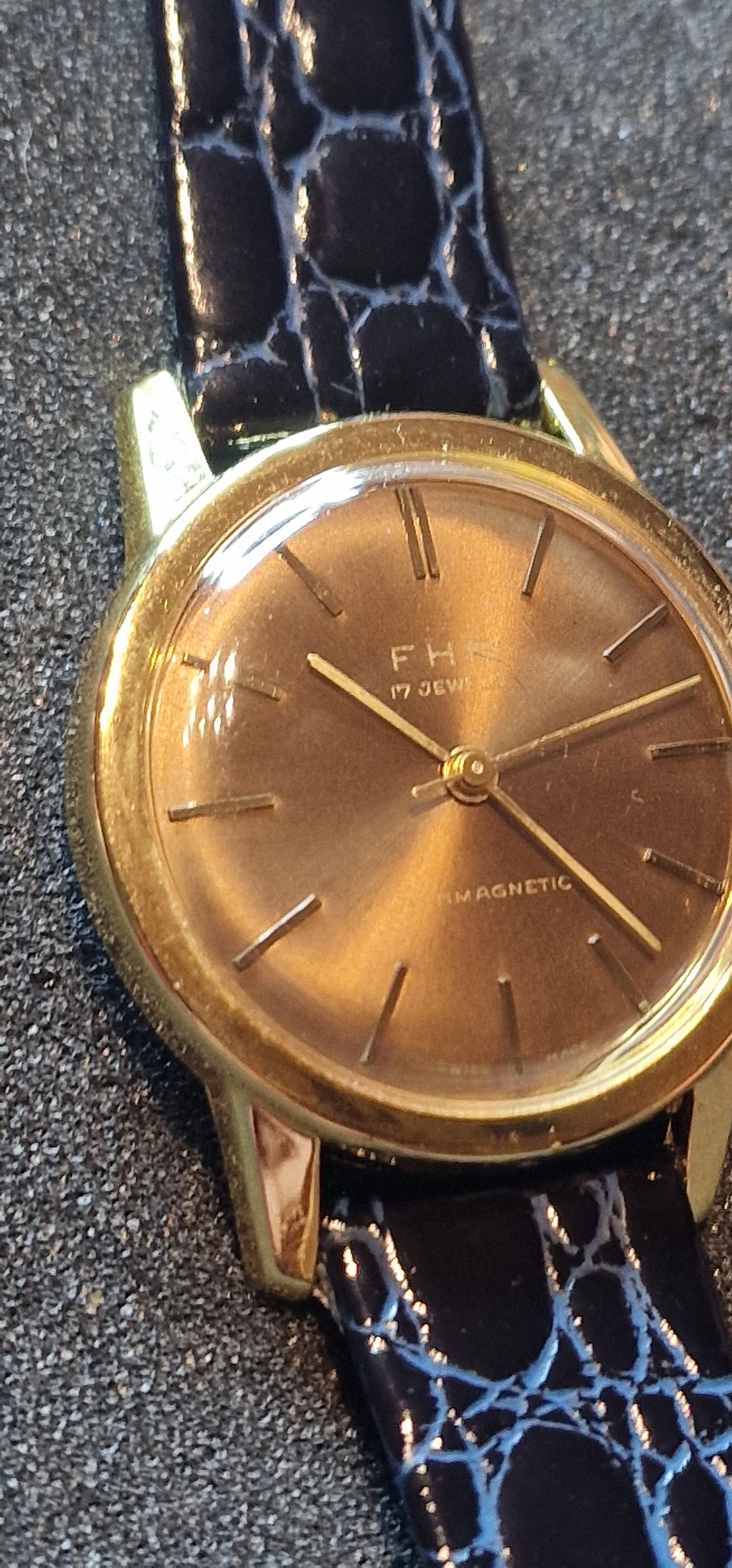 🕰️ Vintage Watch "F.H.B." – Swiss Made, 1950s/60s, Hand-Wound, Unworn Old Stock