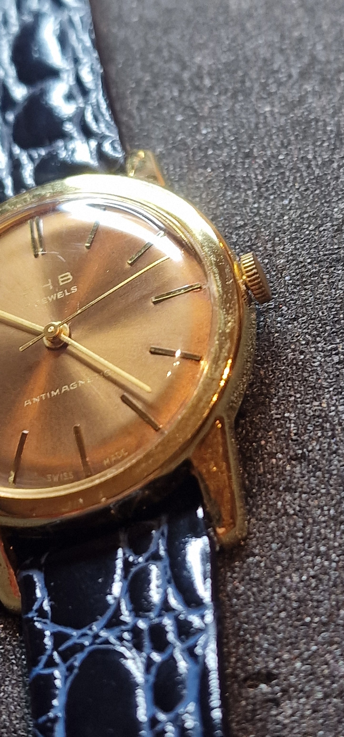 🕰️ Vintage Watch "F.H.B." – Swiss Made, 1950s/60s, Hand-Wound, Unworn Old Stock