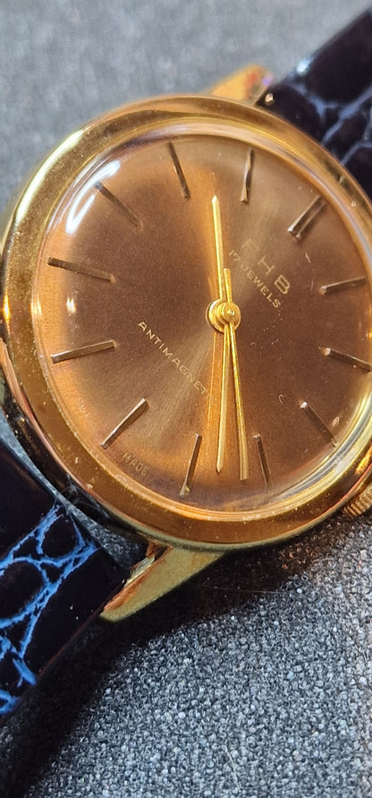 🕰️ Vintage Watch "F.H.B." – Swiss Made, 1950s/60s, Hand-Wound, Unworn Old Stock