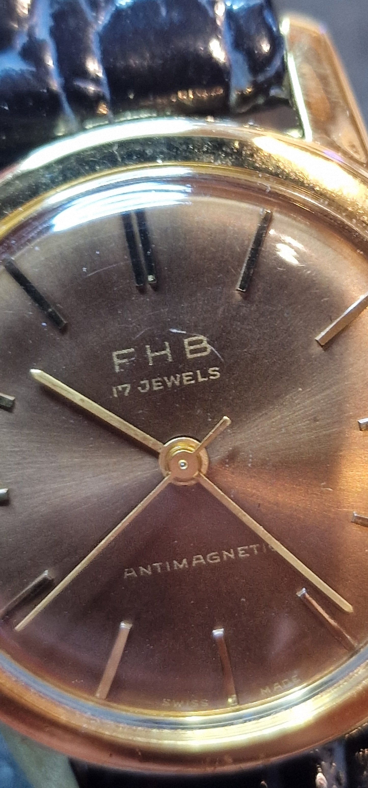 🕰️ Vintage Watch "F.H.B." – Swiss Made, 1950s/60s, Hand-Wound, Unworn Old Stock