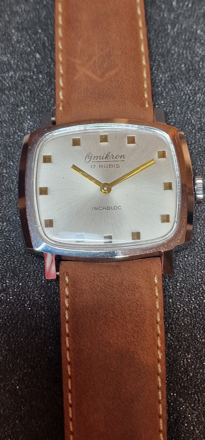 🕰️ Unworn Vintage Watch "Omikron" – Swiss Made, Hand-Wound, 70s/80s, Ultra Slim Design