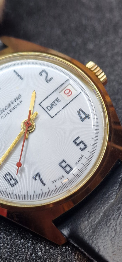 📆 Unworn Vintage Watch "Lucerne Calendar" – Hand-Wound, 34mm, Swiss, Old Stock