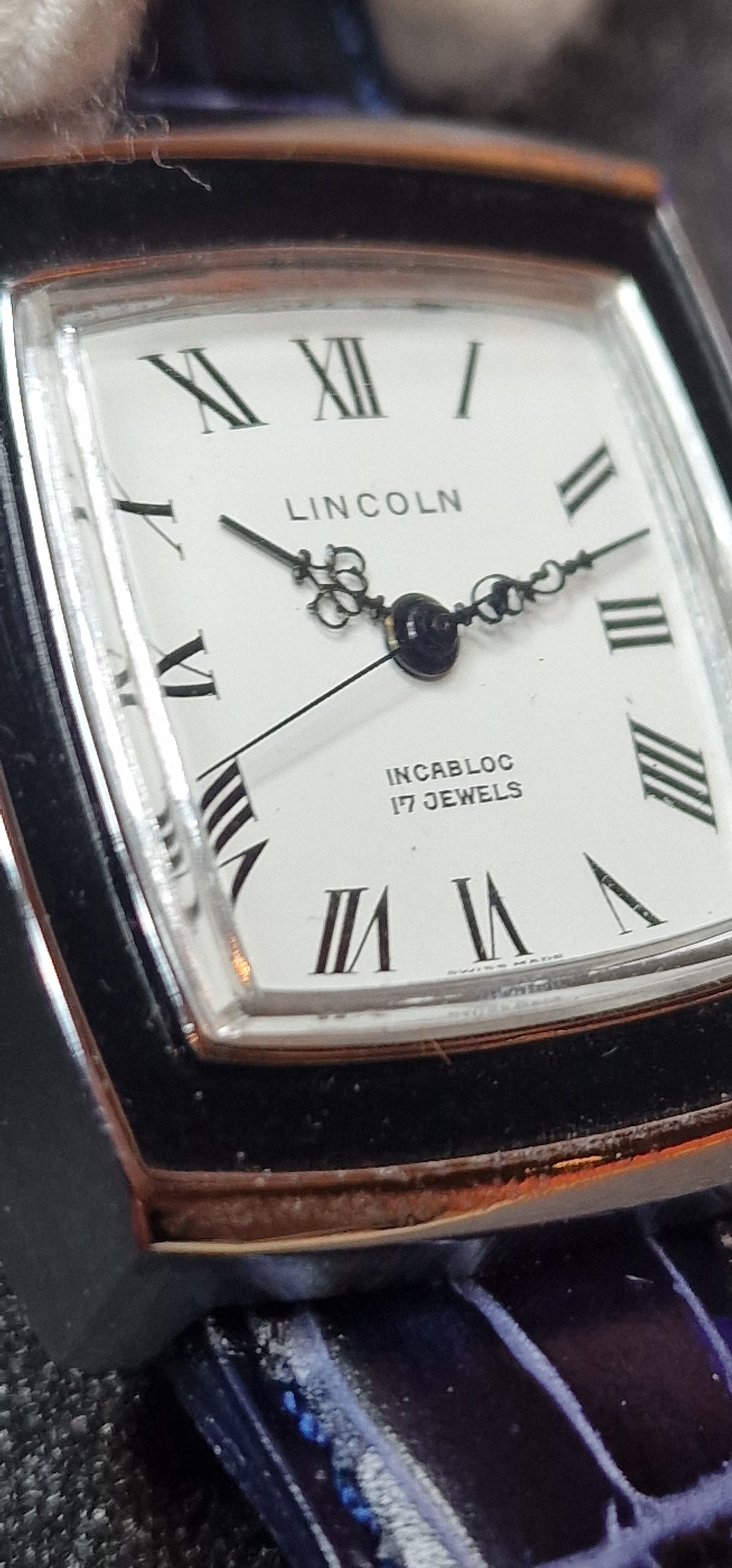 🕰️ Unworn Vintage Watch "Lincoln" – 17 Jewels, Hand-Wound, Steel Case, 32mm, Old Stock