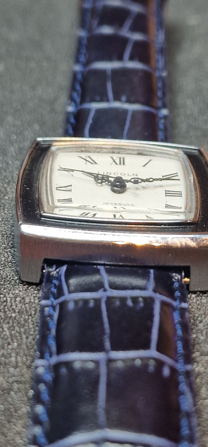 🕰️ Unworn Vintage Watch "Lincoln" – 17 Jewels, Hand-Wound, Steel Case, 32mm, Old Stock