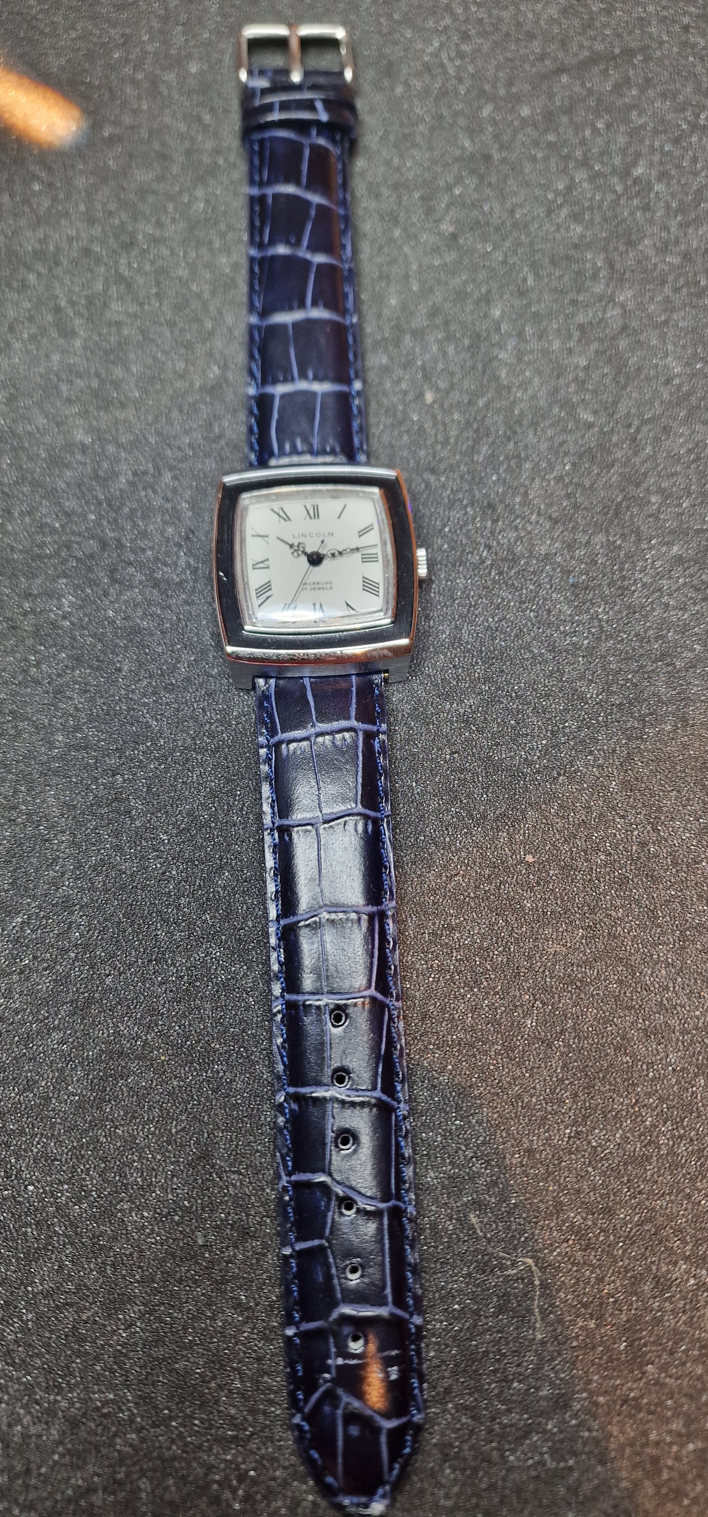 🕰️ Unworn Vintage Watch "Lincoln" – 17 Jewels, Hand-Wound, Steel Case, 32mm, Old Stock