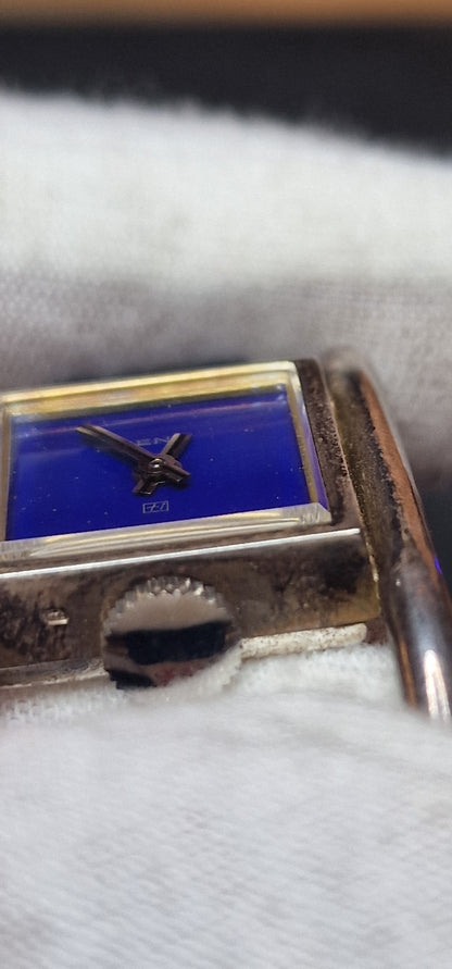 🕰️ Unworn Vintage Watch "Heno" – 0.800 Sterling Silver Case & Bracelet, Hand-Wound, 24mm