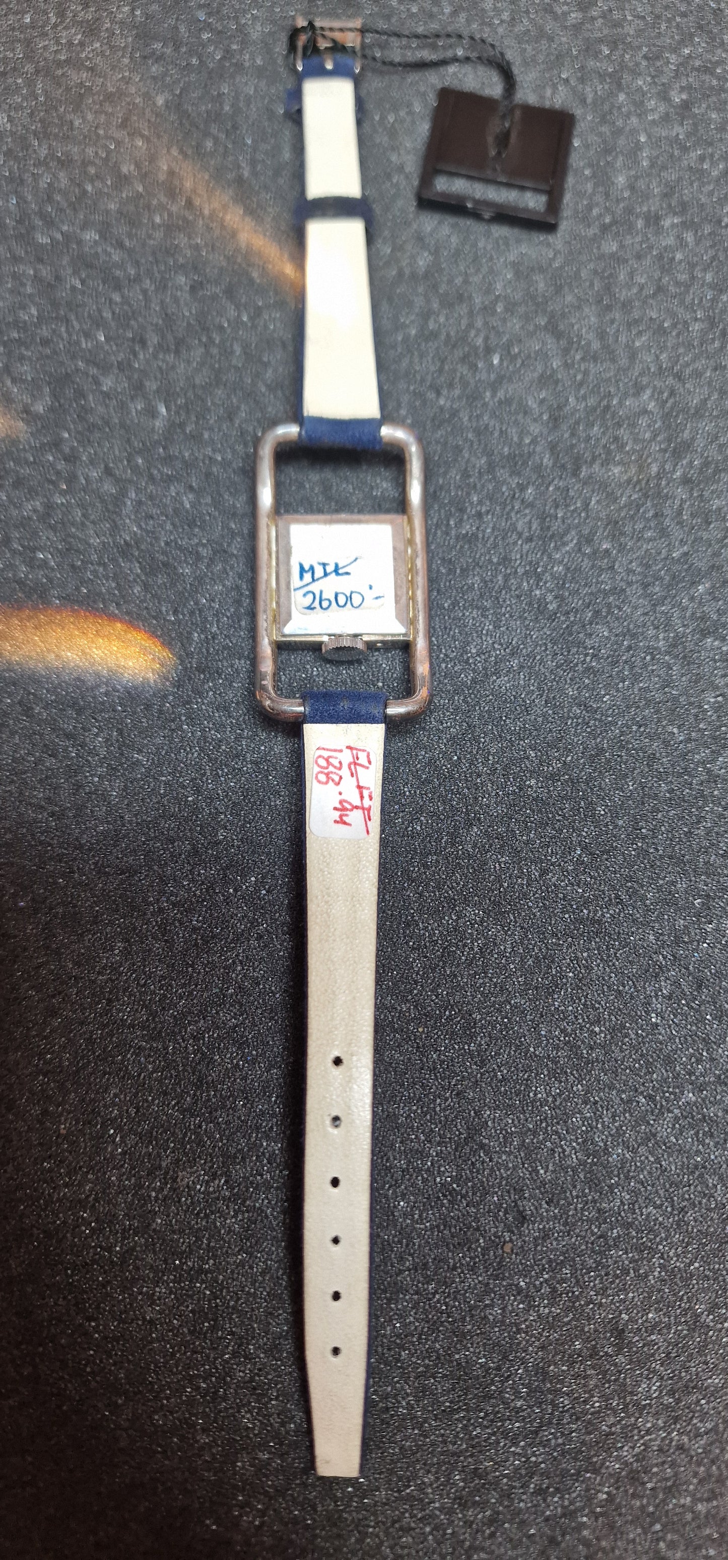 🕰️ Unworn Vintage Watch "Heno" – 0.800 Sterling Silver Case & Bracelet, Hand-Wound, 24mm