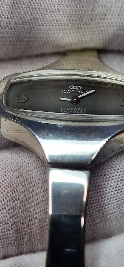 🕰️ Unworn Vintage Watch "Rotic 2000" – .925 Sterling Silver Case & Strap, Hand-Wound, 31mm