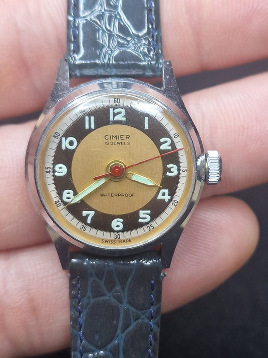 🕰️ Cimier Vintage Military-Style Watch – 15 Jewels – Swiss Made 🇨🇭