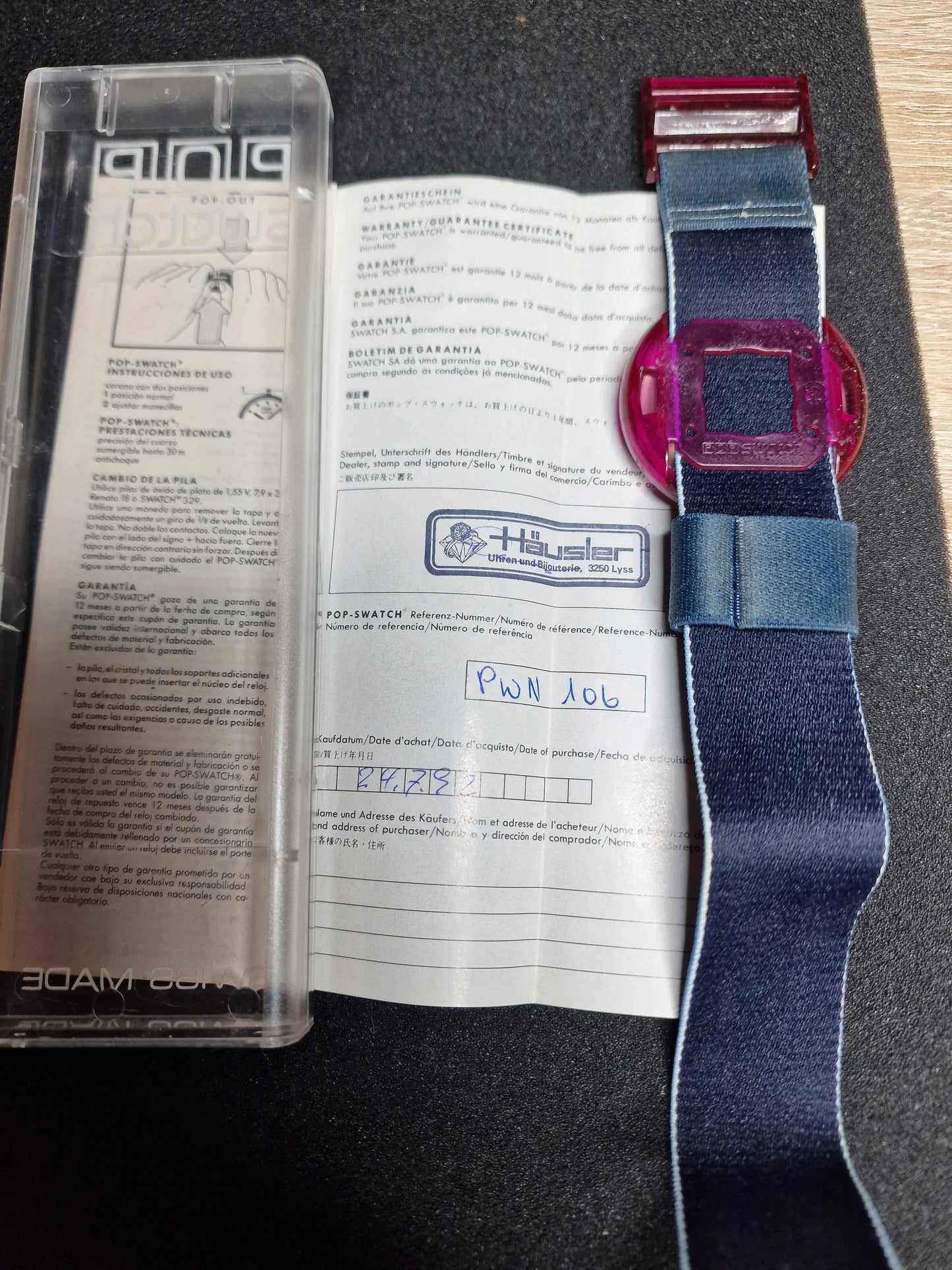 🎨 Pop Swatch PWK165 "Alice" (1992) – Rare Collector’s Watch ✨