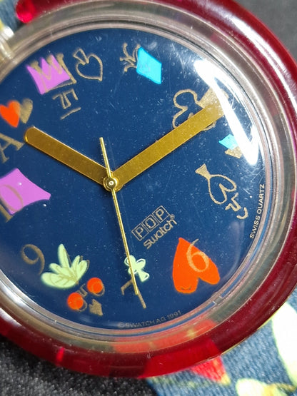 🎨 Pop Swatch PWK165 "Alice" (1992) – Rare Collector’s Watch ✨