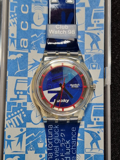 🌟 Swatch Club Special SKZ116 "Lucky 7" (1998) – Complete Set