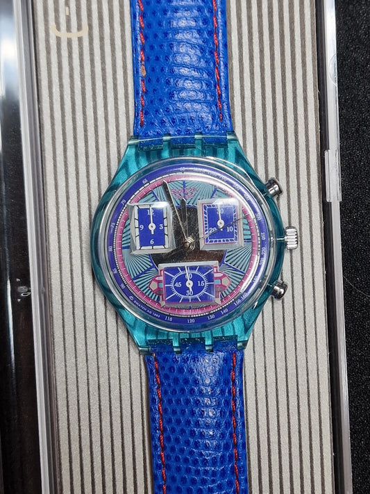 ⏱️ Swatch Chrono SCN112 "Echodeco" (1994) – Rare Blue Edition