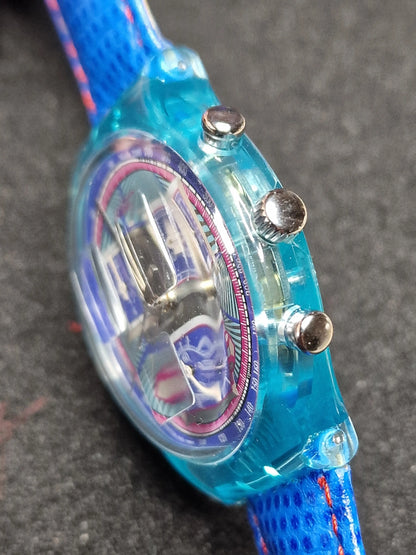 ⏱️ Swatch Chrono SCN112 "Echodeco" (1994) – Rare Blue Edition