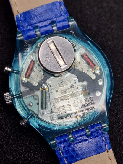 ⏱️ Swatch Chrono SCN112 "Echodeco" (1994) – Rare Blue Edition