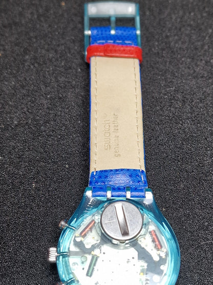 ⏱️ Swatch Chrono SCN112 "Echodeco" (1994) – Rare Blue Edition