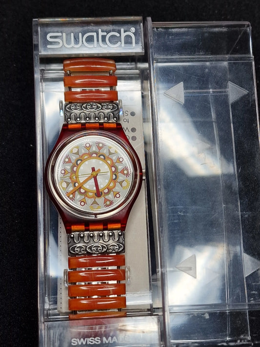 🌶️ Swatch Flex GR125 "Curry Powder" (1994) – Rare Vintage