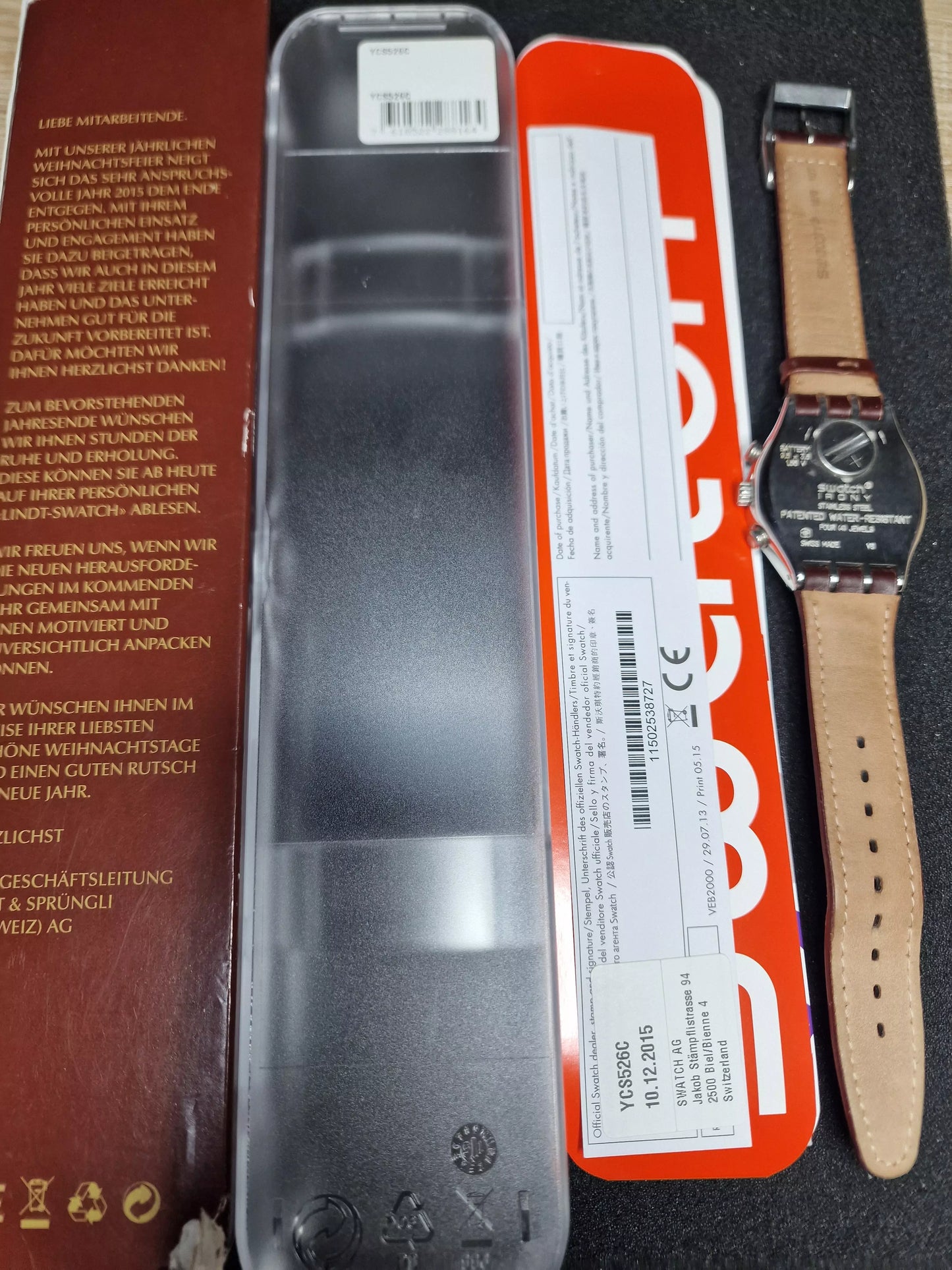 🍫Swatch Irony Chrono YCS526C "Dreambrown" – Lindt Chocolate & Sprüngli AG (2015) 🍫