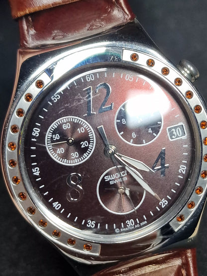 🍫Swatch Irony Chrono YCS526C "Dreambrown" – Lindt Chocolate & Sprüngli AG (2015) 🍫