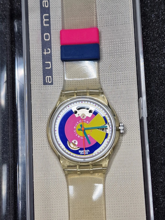 🎨 Swatch Automatic SAK109 "Happy Wheels" (1992) – Rare Collectible