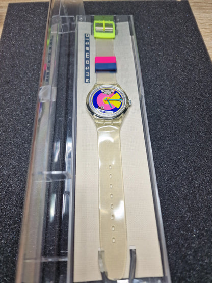 🎨 Swatch Automatic SAK109 "Happy Wheels" (1992) – Rare Collectible