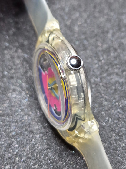 🎨 Swatch Automatic SAK109 "Happy Wheels" (1992) – Rare Collectible