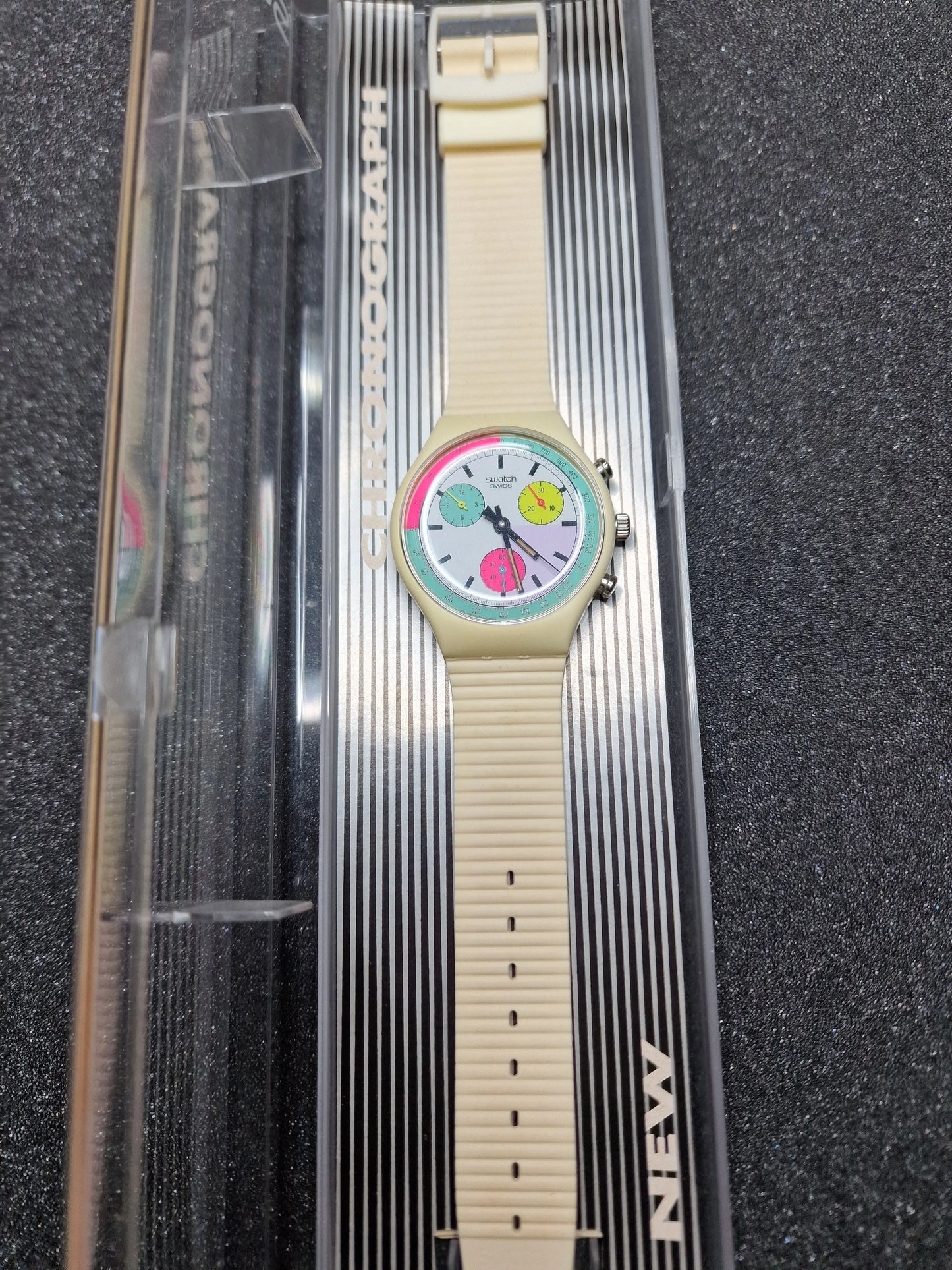 Swatch Chrono SCW100 “White Horses” (1990) ⏱️