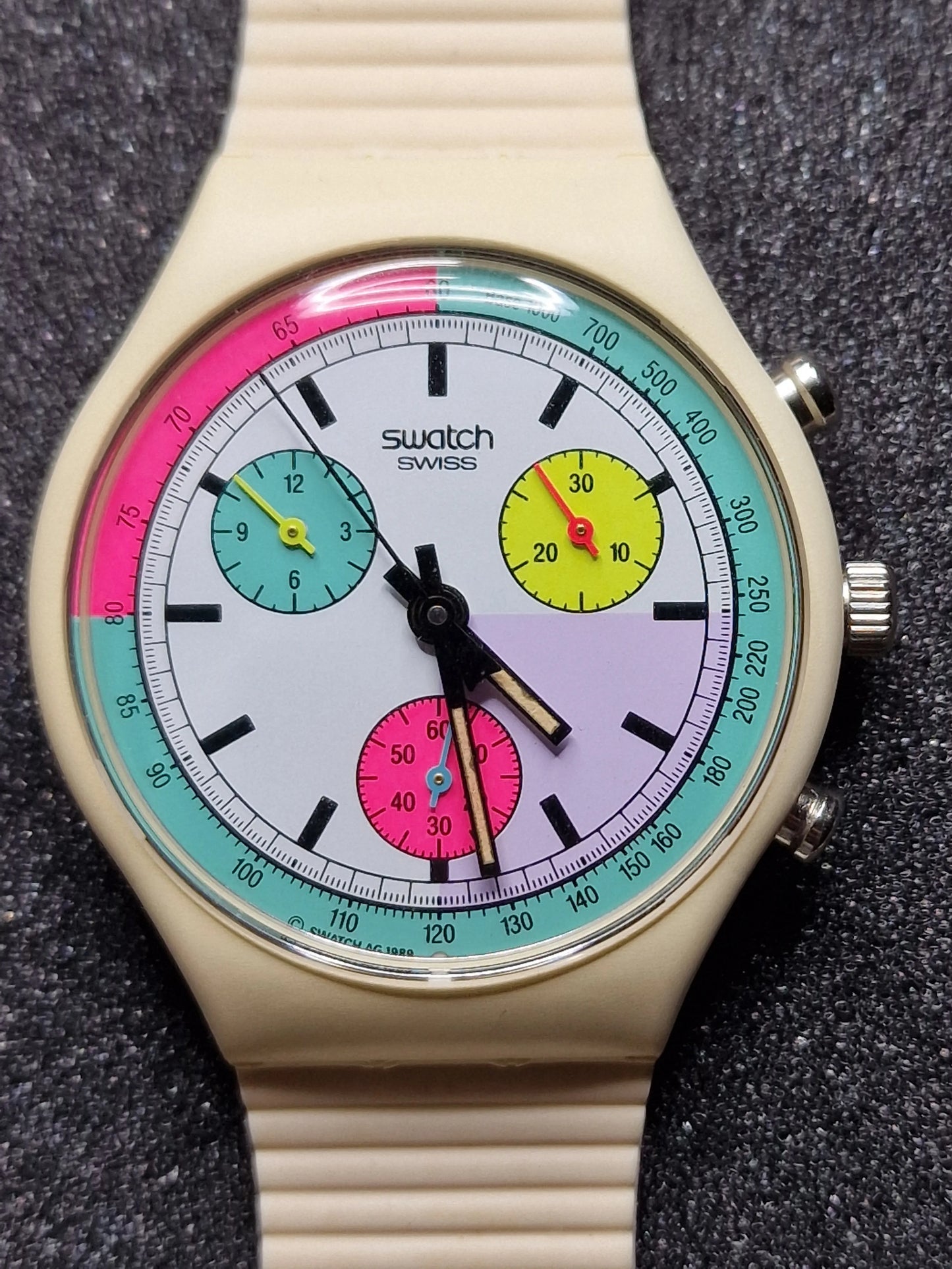 Swatch Chrono SCW100 “White Horses” (1990) ⏱️