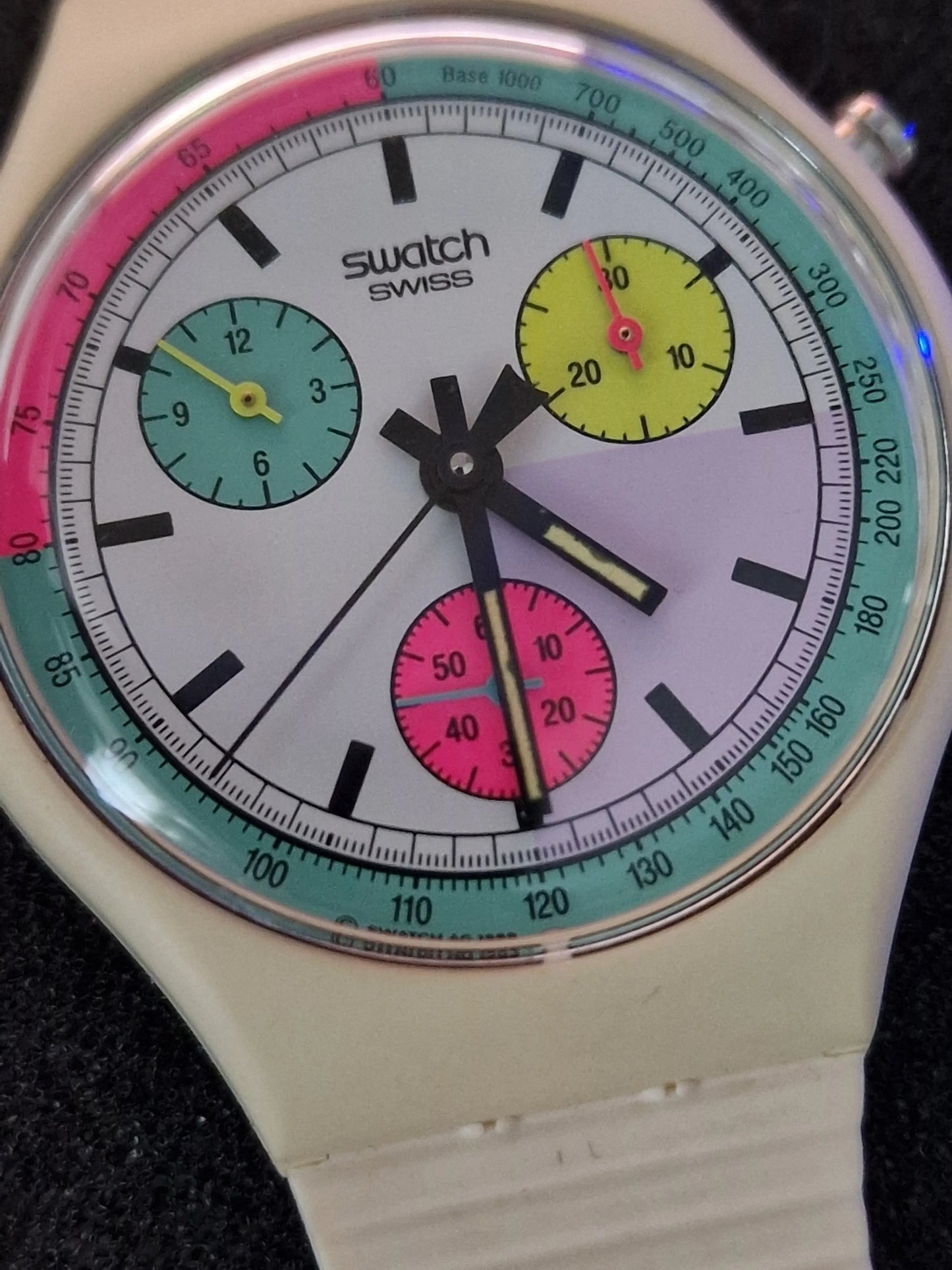 Swatch Chrono SCW100 “White Horses” (1990) ⏱️