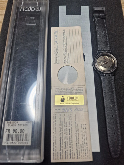 Swatch Automatic SAB100 "Black Motion" (1991) – Rare Early Automatic