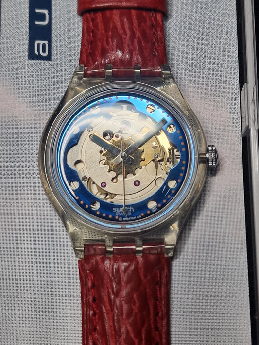 ⏱️ Swatch Automatic SAK101 "Red Ahead" (1992) – Rare Early Automatic