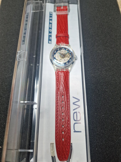 ⏱️ Swatch Automatic SAK101 "Red Ahead" (1992) – Rare Early Automatic