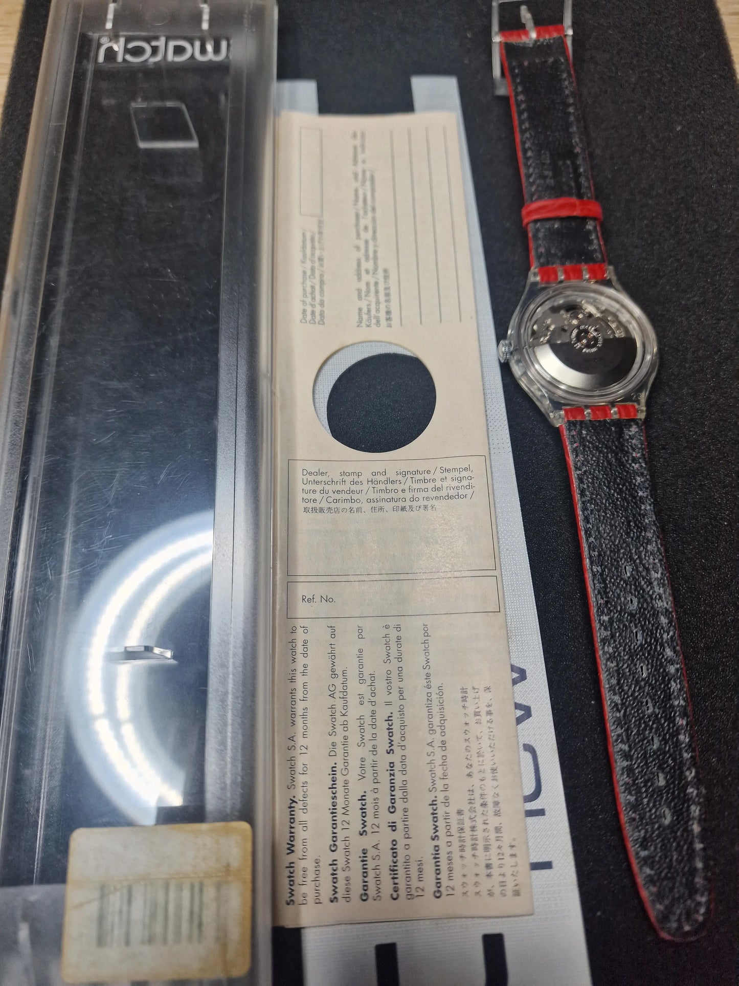 ⏱️ Swatch Automatic SAK101 "Red Ahead" (1992) – Rare Early Automatic