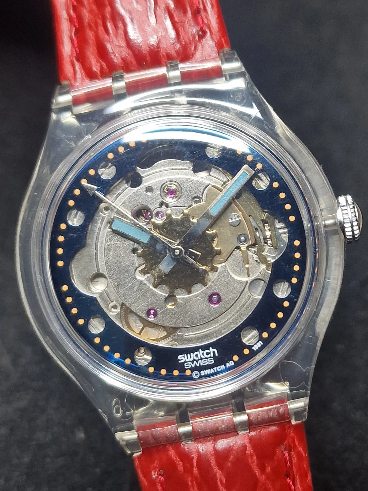 ⏱️ Swatch Automatic SAK101 "Red Ahead" (1992) – Rare Early Automatic