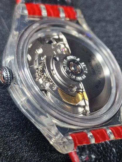 ⏱️ Swatch Automatic SAK101 "Red Ahead" (1992) – Rare Early Automatic