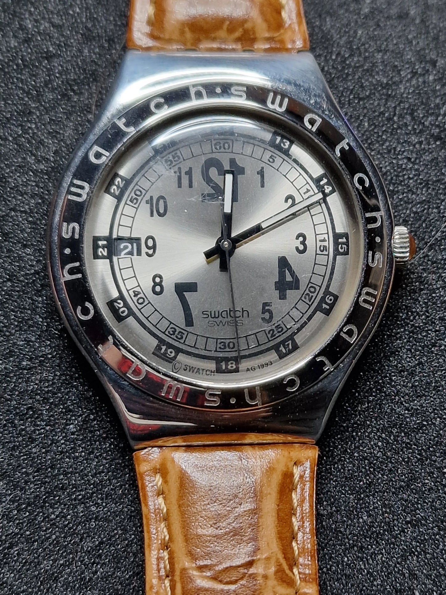 📌 Swatch Irony Big YGS401 "Big Backward" (1994) – Rare Early Irony