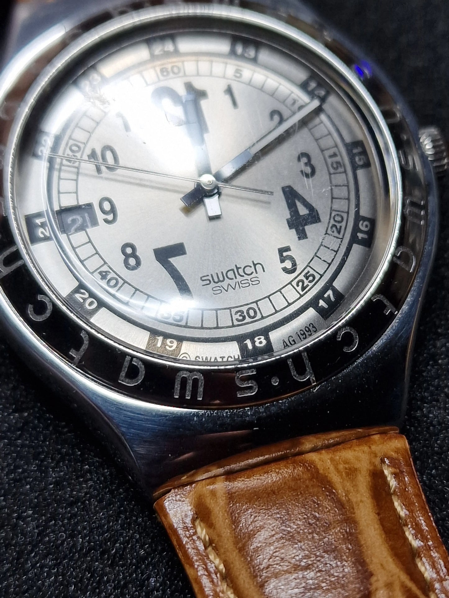 📌 Swatch Irony Big YGS401 "Big Backward" (1994) – Rare Early Irony