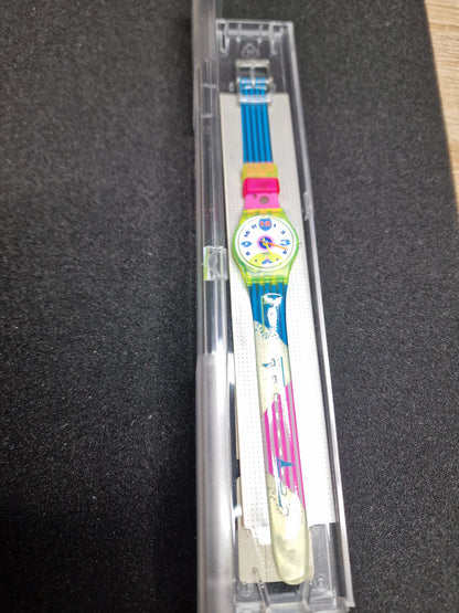 Swatch Lady LJ104 "Polar Ice" (1992) – Rare Vintage Glow Model ✨