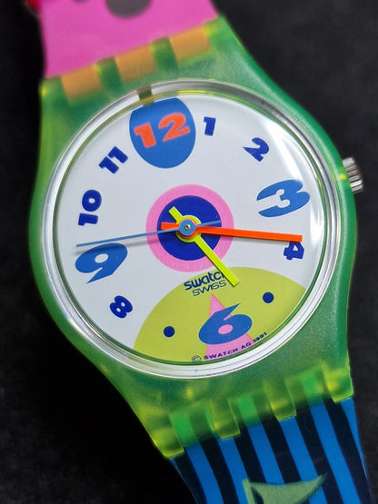 Swatch Lady LJ104 "Polar Ice" (1992) – Rare Vintage Glow Model ✨
