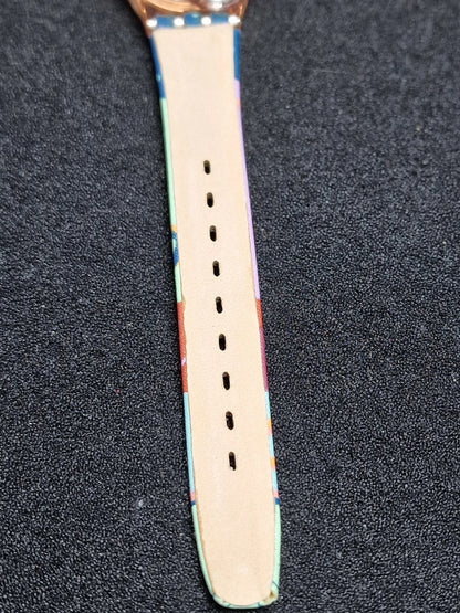 Swatch Lady LP111 "Essaouira" – 1992  🌸 Rare Vintage Glow Model