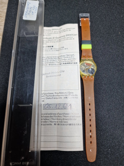 🌸 Swatch Lady LK122 "Strawberry Fields" – 1991